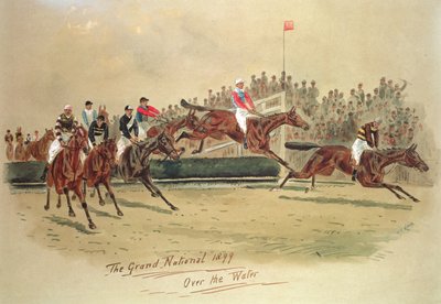 The Grand National, Over the Water, 1899 by William Verner Longe